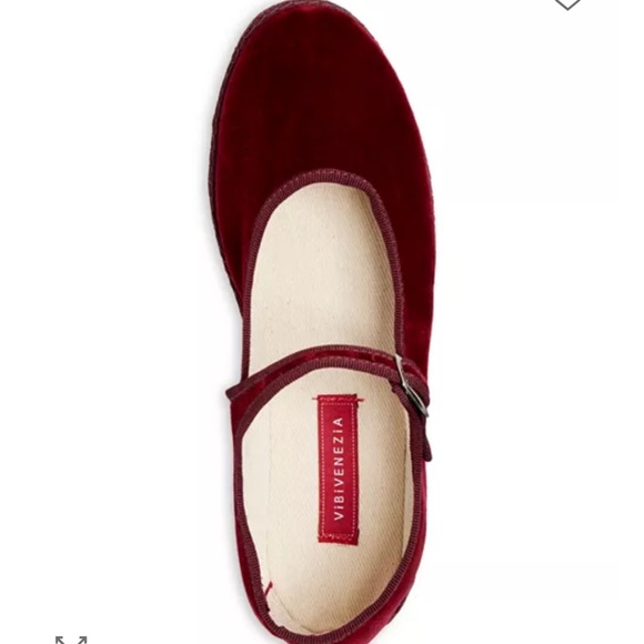 ViBi Venezia Red Velvet Ballet Flats brand new with tags - Picture 2 of 4